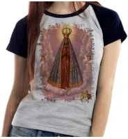 Baby look blusa feminina ou Camiseta Nossa Senhora Aparecida - Foto 3