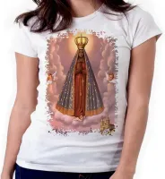 Baby look blusa feminina ou Camiseta Nossa Senhora Aparecida - Foto 4