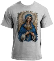 Baby look blusa feminina ou Camiseta Nossa Senhora Aparecida Jesus Mãe - Foto 2