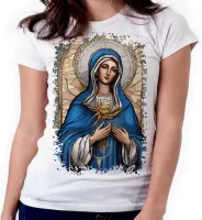 Baby look blusa feminina ou Camiseta Nossa Senhora Aparecida Jesus Mãe - Foto 3