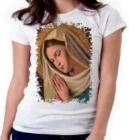 Baby look blusa feminina ou Camiseta Nossa senhora Aparecida Mãe - Foto 4