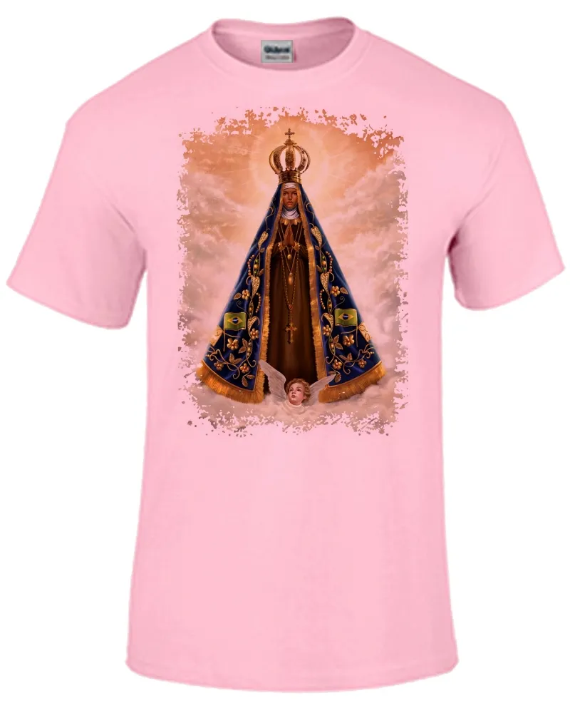 Baby look blusa feminina ou Camiseta Nossa Senhora Jesus Rainha