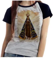 Baby look blusa feminina ou Camiseta Nossa Senhora Jesus Rainha - Foto 3