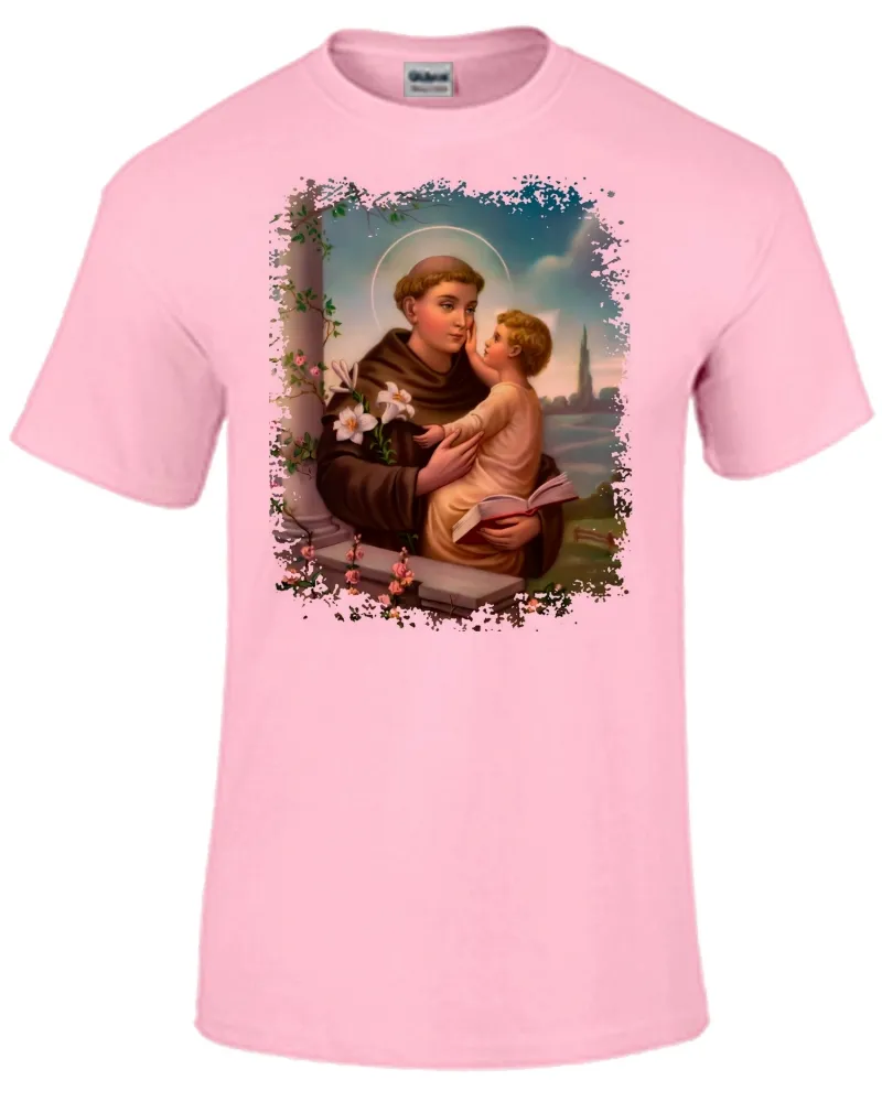 Baby look blusa feminina ou Camiseta Santo Antonio Jesus Cristo