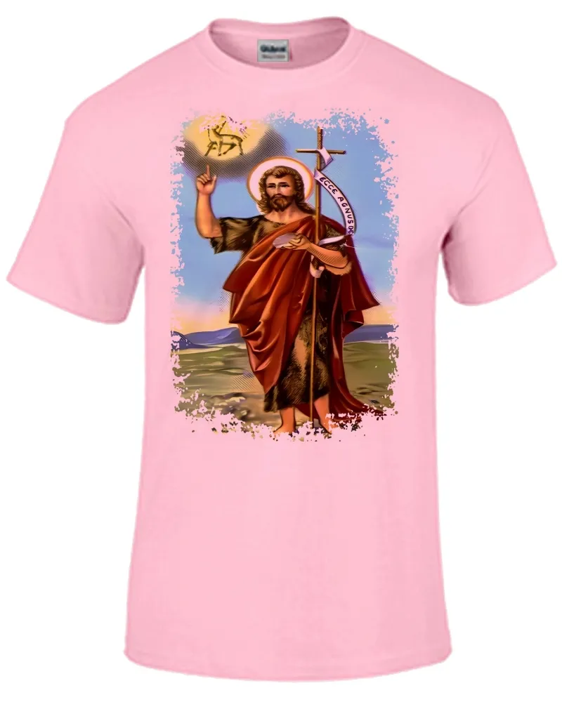 Baby look blusa feminina ou Camiseta São João Batista Jesus Cristo