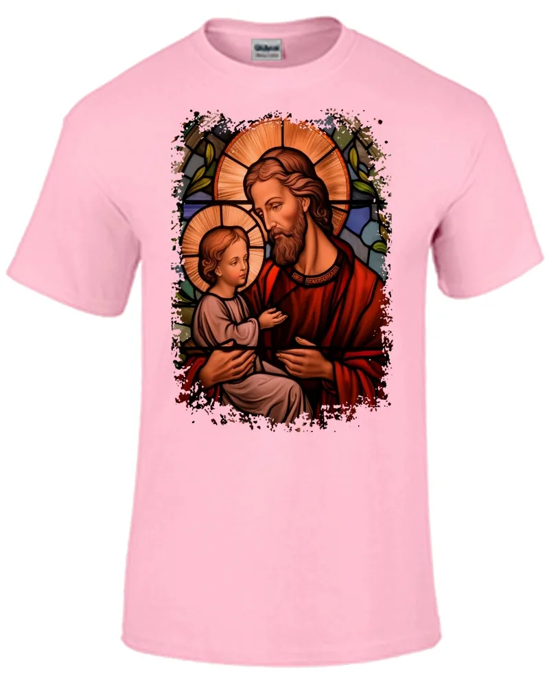 Baby look blusa feminina ou Camiseta São Jose Jesus Vitral