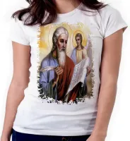 Baby look blusa feminina ou Camiseta São Mateus Santo Jesus - Foto 4