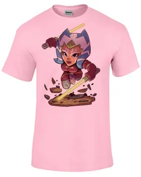 Baby look blusa feminina ou Camiseta Ahsoka Jedi Star Wars mulher