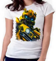 Baby look blusa feminina ou Camiseta bumblebee transformers robo carro - Foto 3