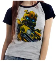 Baby look blusa feminina ou Camiseta bumblebee transformers robo carro - Foto 4