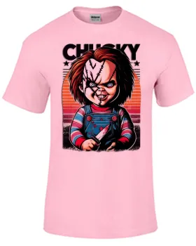 Baby look blusa feminina ou Camiseta chucky boneco assassino