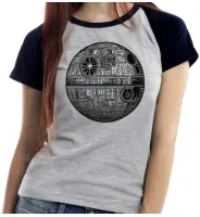 Baby look blusa feminina ou Camiseta Estrela da morte star wars darth vader - Foto 4