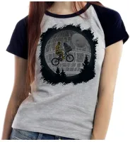 Baby look blusa feminina ou Camiseta Et estrela da morte star wars - Foto 3