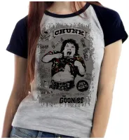 Baby look blusa feminina ou Camiseta Gordo goonies Chunk - Foto 3