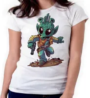 Baby look blusa feminina ou Camiseta greedo star wars personagem - Foto 3