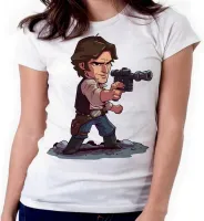 Baby look blusa feminina ou Camiseta Han solo star wars Harrison - Foto 3