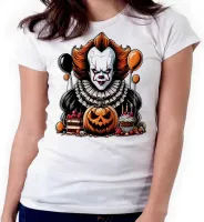 Baby look blusa feminina ou Camiseta It a coisa palhaço terror - Foto 3