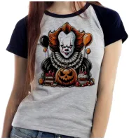 Baby look blusa feminina ou Camiseta It a coisa palhaço terror - Foto 4