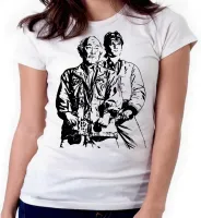 Baby look blusa feminina ou Camiseta Karate kid SR Miyagi Daniel Sun Cobra Kai - Foto 3