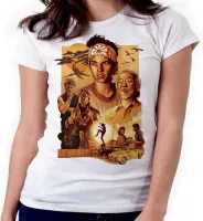 Baby look blusa feminina ou Camiseta Karate kid filme antigo - Foto 4