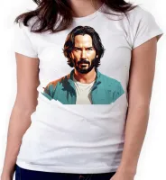 Baby look blusa feminina ou Camiseta keanu reeves john wick ator - Foto 4