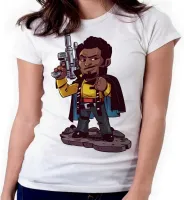 Baby look blusa feminina ou Camiseta Lando Calrissian star Wars - Foto 3