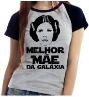 Baby look blusa feminina ou Camiseta Melhor Mãe Leia star wars princesa - Foto 3