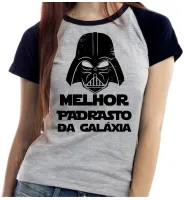 Baby look blusa feminina ou Camiseta Melhor padastro darth vader - Foto 3