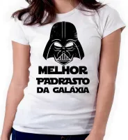 Baby look blusa feminina ou Camiseta Melhor padastro darth vader - Foto 4