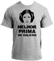 Baby look blusa feminina ou Camiseta Melhor prima Leia star wars princesa - Foto 2