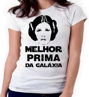 Baby look blusa feminina ou Camiseta Melhor prima Leia star wars princesa - Foto 4
