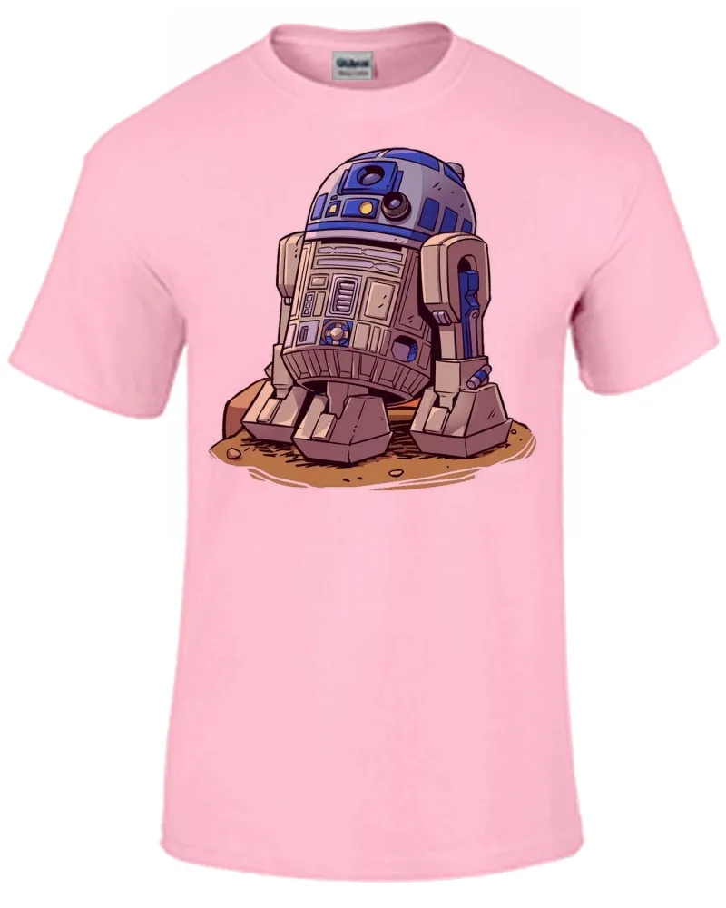 Baby look blusa feminina ou Camiseta R2 D2 robo star wars antigo Imagem