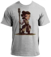 Baby look blusa feminina ou Camiseta rey jedi star wars mulher - Foto 2