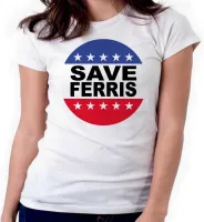 Baby look blusa feminina ou Camiseta Save Ferris curtindo vida adoidado - Foto 4