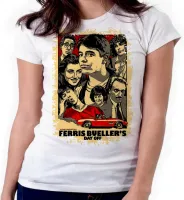 Baby look blusa feminina ou Camiseta save ferris curtindo vida adoidado filme - Foto 3