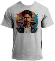 Baby look blusa feminina ou Camiseta Tom cruise top gun ator piloto carro - Foto 2