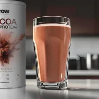 Whey Protein Chocolate Belga c/ Pedaços de Cacau 600g Grow - Foto 2