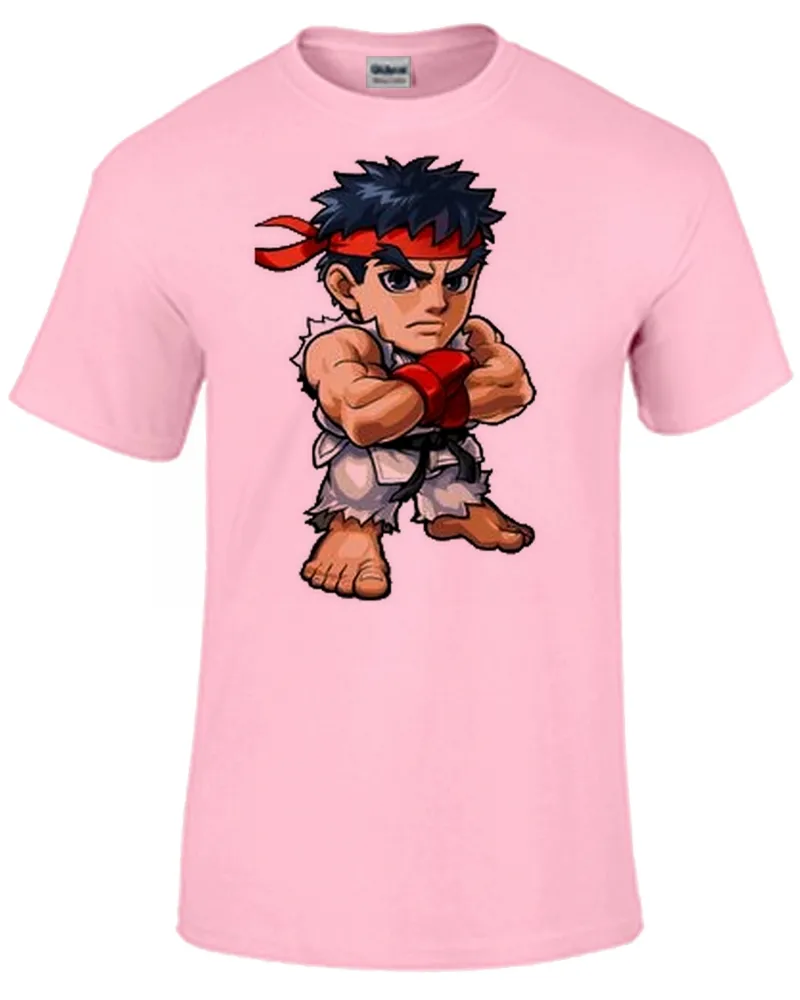 Baby look blusa feminina ou Camiseta Ryu Karate Street Fighter jogo antigo
