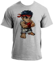 Baby look blusa feminina ou Camiseta Ryu Karate Street Fighter jogo antigo - Foto 2