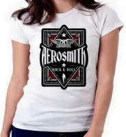 Baby look blusa feminina ou Camiseta Aerosmith banda rock antiga - Foto 3
