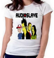 Baby look blusa feminina ou Camiseta audioslave simpsons banda rock - Foto 3