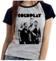 Baby look blusa feminina ou Camiseta Coldplay banda rock antiga - Foto 3