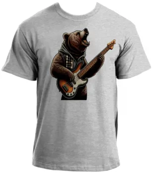 Baby look blusa feminina ou Camiseta contra baixo urso rock bear - Foto 2