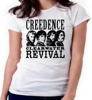 Baby look blusa feminina ou Camiseta creedence banda rock antiga - Foto 3