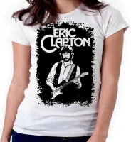 Baby look blusa feminina ou Camiseta eric clapton rock guitarra - Foto 3