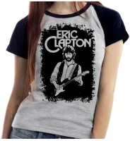 Baby look blusa feminina ou Camiseta eric clapton rock guitarra - Foto 4