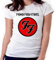 Baby look blusa feminina ou Camiseta foo fighters banda rock - Foto 3