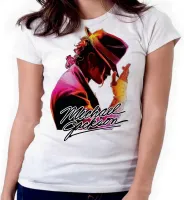Baby look blusa feminina ou Camiseta Michael Jackson Chapéu Pop - Foto 4