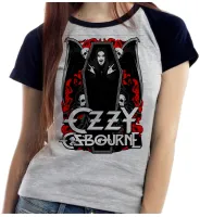 Baby look blusa feminina ou Camiseta Ozzy ozbourne black sabbath - Foto 4