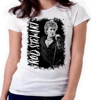 Baby look blusa feminina ou Camiseta rod stewart banda rock antiga - Foto 3